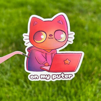On My Puter Cat On My Puter Cat